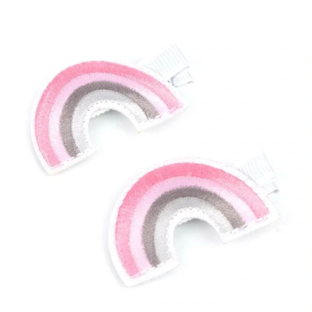 Follow Your Rainbow-Pink Hair Clips NWT